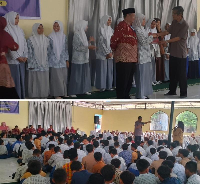 Sambil Salurkan Musyaf Al-Qur&rsquo;an, KWQ Beri Motivasi Siswa Al Huda