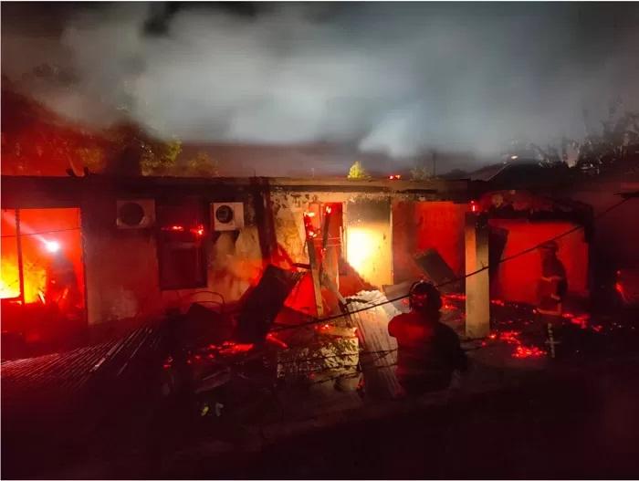 Lagi, Komplek Asrama Polisi Jalan Sisingamagaraja Pekanbaru Terbakar