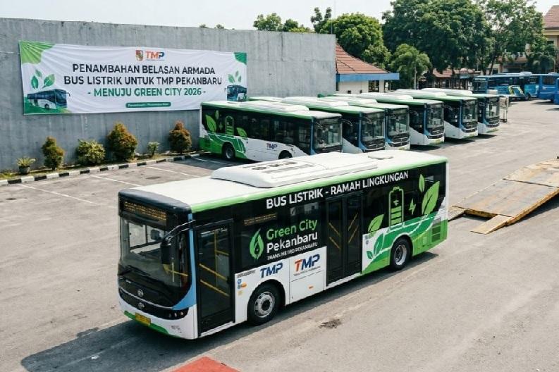 TMP Naik Level, Pemko Pekanbaru Tambah 16 Unit Bus Listrik dalam Upaya Targetkan Kota Hijau
