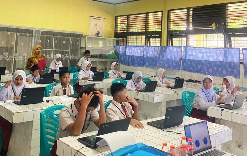 TKA Hari Pertama di SDN 1 Pekanbaru, Pelaksanaan Berlangsung Lancar dan Kondusif