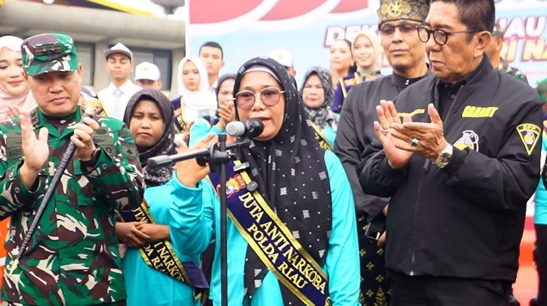 Resah di Kampung Sendiri, Emak-Emak Panipahan ke Pekanbaru Serukan Pemberantasan Narkoba