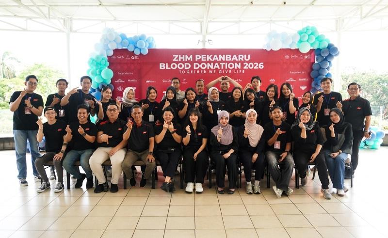 Antusiasme Tinggi, Donor Darah Zuri Hotel Management Pekanbaru Kumpulkan 280 Kantong Darah