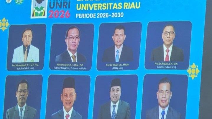 Senat UNRI Sahkan 8 Bakal Calon Rektor, Penyaringan Tiga Besar Digelar 8 Juli