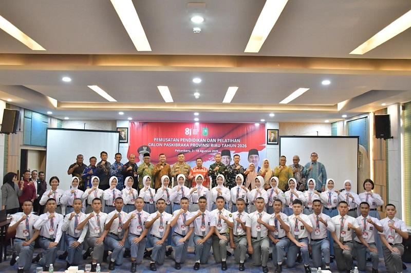 Resmi Masuk Karantina, 36 Calon Paskibraka Provinsi Riau Siap Bertugas di HUT ke-81 RI