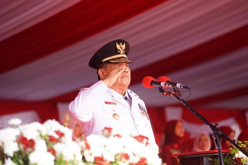 Plt Gubri SF Hariyanto Pimpin Upacara HUT RI ke-81, Serukan Kerja Lebih Keras Majukan Indonesia