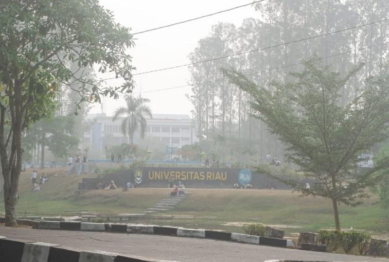 Imbas Kabut Asap, Mahasiswa Unri Kuliah Daring hingga 28 Agustus