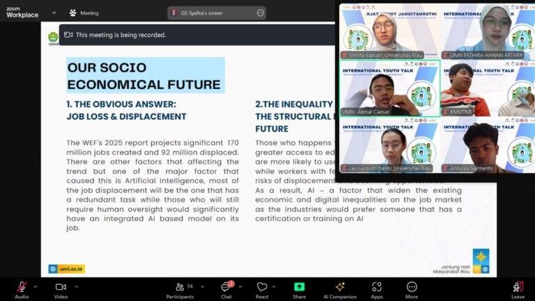 Empat Mahasiswa Unri Berbagi Perspektif Anak Muda di Forum Internasional