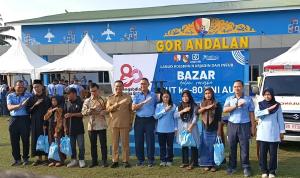 Bazar Gerakan Pangan Murah Warnai HUT ke-80 TNI AU di Lanud Roesmin Nurjadin