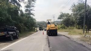 Jelang MTQ Riau dan Pacu Jalur 2026, Jalan Nasional Teluk Kuantan Mulai Diperbaiki