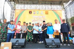 Hari Buruh 2026 Berlangsung Kondusif di Purna MTQ, Diisi Dialog Buruh dan Pemprov Riau