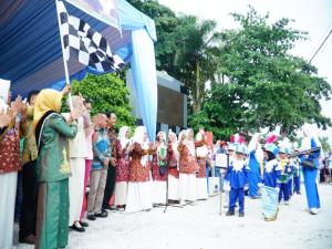 Penuh Warna dan Keceriaan, Ribuan Anak TK-PAUD Meriahkan Karnaval HAN di Taman Kota Bangkinang