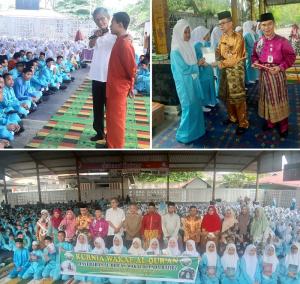 Salurkan Mushaf Baru di SMPN 13 Pekanbaru, KWQ Dukung Program Pekanbaru Cinta Al Qur’an
