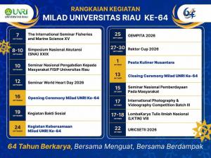 Dua Bulan Penuh Kegiatan, Unri Siapkan Perayaan Milad ke-64
